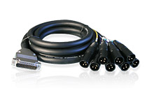 ALVA - AO258XPRO3 Analog out Breakout Cable - D-Sub25 male to 8 x XLR male - 3 Meter length